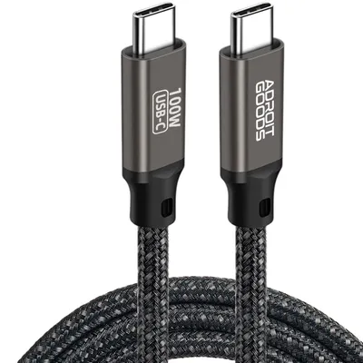 Obrázek produktu pro AdroitGoods 100w Nabíjecí kabel Usb-C na Usb-C - Pd - Rychlý nabíjecí kabel - opletený nylon 0.5 metry