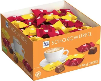 Produktbild von Ritter Sport Schokowürfel 6761 B Thekendisplay 130St