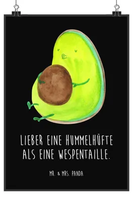 Produktbild von Mr. & Mrs. Panda Bild Avocado Pfeifen DIN A4 - Kreidetafel - Geschenk, Wanddekoration, drucke, Kunstdruck, Wandbild, Schwanger, wanddeko, Ernährung, Abnehmen, Diät