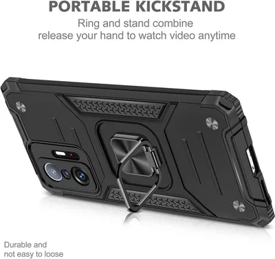 Immagine prodotto di Custodia protettiva per Xiaomi 11T/11T Pro da 6,67" + 2 pellicole protettive per l'obiettivo