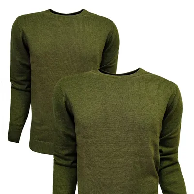 Immagine prodotto di Maglione Classico Da Uomo Con Taglio Dritto In Verde Maglione Lavorato A Maglia Con Cura M