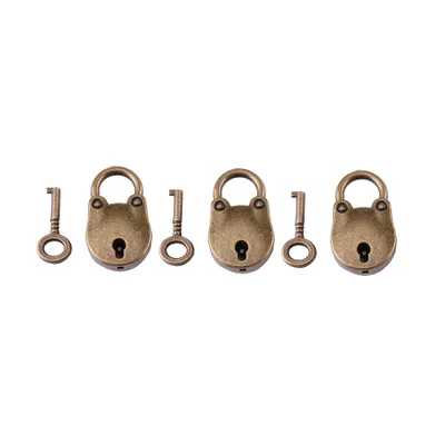 Produktbild von Metalowe mini kłódki vintage do małych skrzynek bagażowych, sprzętu domowego, dekoracji, materiałów rzemieślniczych, 2 szt
