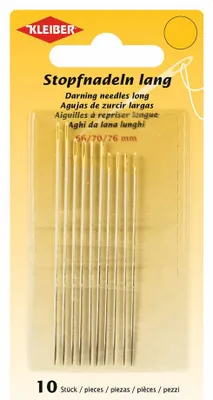 Image de KLEIBER 69911 KLEIBER Jeu d'aiguilles à repriser, longues, 10 pièces