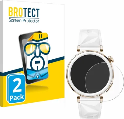 Produktbild von 2x Für Huawei Watch GT 5 Pro (42 mm) Schutzfolie BROTECT Displayschutz Display Schutz Folie Klar Transparent