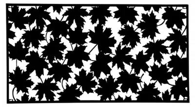 Image de Décoration murale en métal - Feuilles - L 1,5 cm x l 60,2 cm x H 120 cm