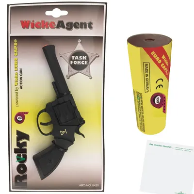Produktbild von Rocky 100-Schuss Revolver Agent 192mm mit 1000 Schuss + usy Block