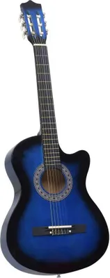 Produktbild von Westerngitarre Cutaway mit 6 Saiten Blau-Schattiert 38"