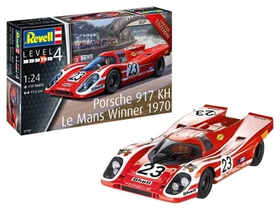 Produktbild von Revell Porsche 917K Le Mans Winner 1970, Modellbausatz, 119 Teile, ab 12 Jahre