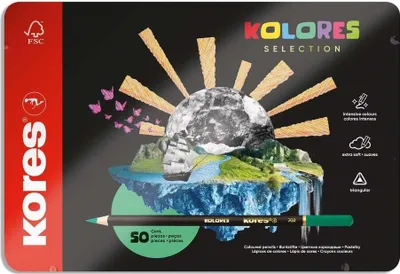 Obrázek produktu pro Kores BB93351 Kores trojhranné barevné tužky "KOLORES SELECTION", balení 50 ks