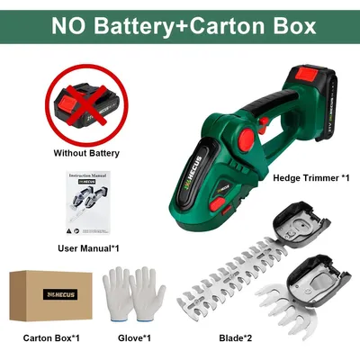 Image de Taille-haie et coupe-bordure sans fil 2-en-1 - Taille-haie et coupe-bordure électriques - Lame de 22 cm - Compatible avec batterie 18V - Sans batterie ni chargeur