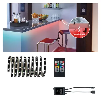 Produktbild von Paulmann 709.56, Universalstreifenleuchte, Ambiente, Drinnen, Schwarz, Kunststoff, II