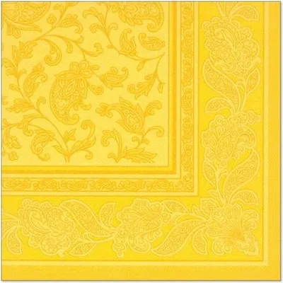 Produktbild von 160 Servietten ROYAL Collection 1/4-Falz 40 cm x 40 cm gelb Ornaments
