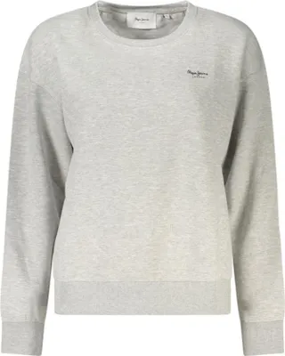 Produktbild von Damen Sweatshirt Grau: Bequemes Langarmshirt mit Fleece & Print