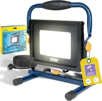 Produktbild von Rapid 5001730, 50 W, LED, 1,84 kg, IP65, Schwarz, Blau, Freistehende Arbeitsleuchte