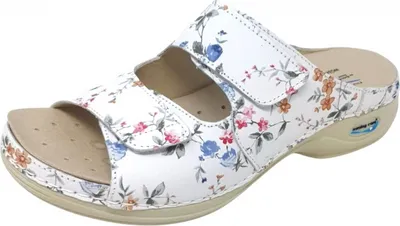 Produktbild von Nursing Care VIENA WG8F1 Damenpantoffeln, waschbar, mit Blumenmuster, Größe 1: 41