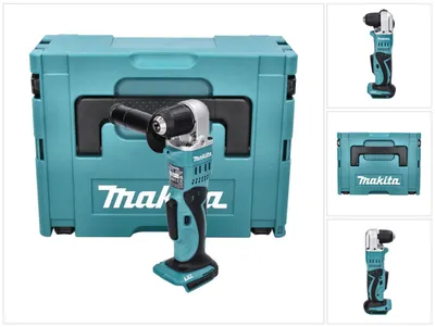 Zdjęcie produktu dla Makita BDA351ZJ, Wiertarka kątowa, Czarny, Cyjan, Srebrny, 1 cm, 2,5 cm, 1 cm, 1800 RPM