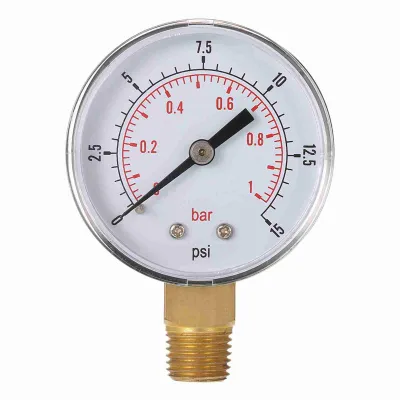 Obrázok produktu pre 50 mm bazénové filtre Tlak vody Dial Hydraulický tlakomer Meter Tlakomer 1/4" NPT závit