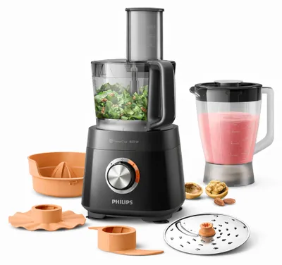 Zdjęcie produktu dla Philips Viva Collection HR7510/10, 2,1 l, Czarny, Obrotowy, 19000 RPM, 0,5 l, 1 m