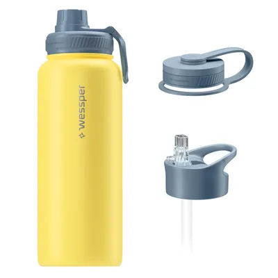 Obrázek produktu pro Termoska Wessper B3 THERMOSTEEL 1 l, žlutá, se 3 uzávěry
