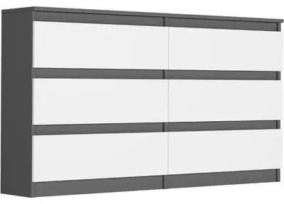 Obrázek produktu pro Komoda 140 cm 6 zásuvek skříňka FRAMIRE R-140 antracit mix