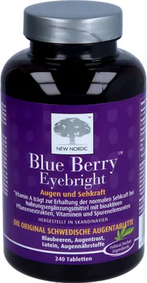 Produktbild von Blue Berry Eyebright Tabletten für Augen und Sehkraft, 240 St. Tabletten
