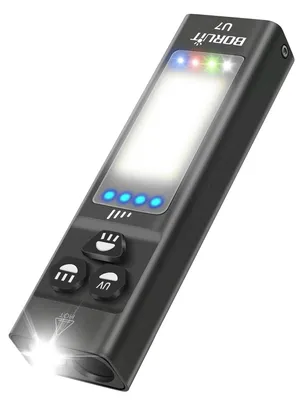 LED-Taschenlampe, 1100 Lumen, UV, RGB, IP65, wiederaufladbar