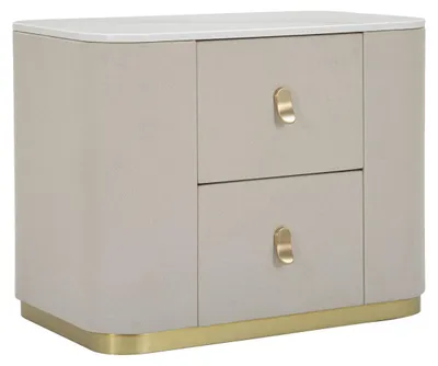 Imagen del producto de Consola Montpellier crema en madera, hierro y tela — 100x40x75 cm