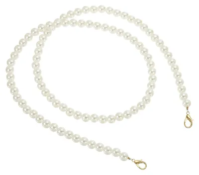 Perlen-Geldbörsenkette 100 cm, hellgold, 10 mm Perlen