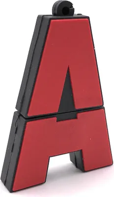 Obrázok produktu pre Onlineworld2013 Písmeno A Typ znaku čierna červená Zábavný USB kľúč 64 GB USB 3.0