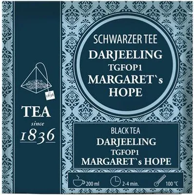 Produktbild von Schwarzer Tee Darjeeling Margaret´s Hope 50 Pyramidenbeutel im Sachet à 3 g