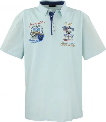 Produktbild von Übergrössen Hippes Polo-Shirt Kurzarm LAVECCHIA Mint 3XL