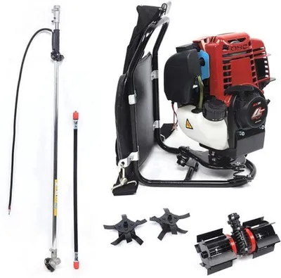 Productafbeelding van Benzine bosmaaier - 4-takt motor - 41 cm snijdiameter - oranje tuingereedschap