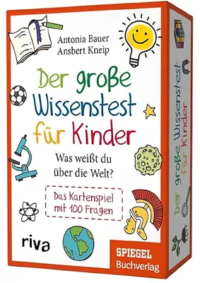 Produktbild von Der große Wissenstest für Kinder, Kartenspiel mit 100 Fragen, ab 8 Jahren