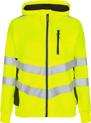 Produktbild von F. Engel Safety Damen Sweatcardigan, Gelb/Schwarz, Gr. L