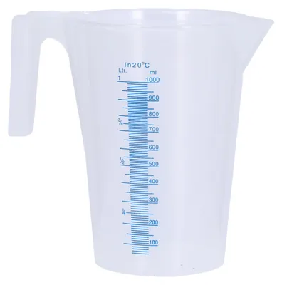 Produktbild von Messbecher mit Skala, transparent - 1l