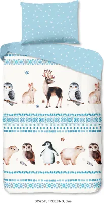 Produktbild von Good Morning Kinder Bettwäsche mit tiere - 140x200 cm- 100%  Baumwolle