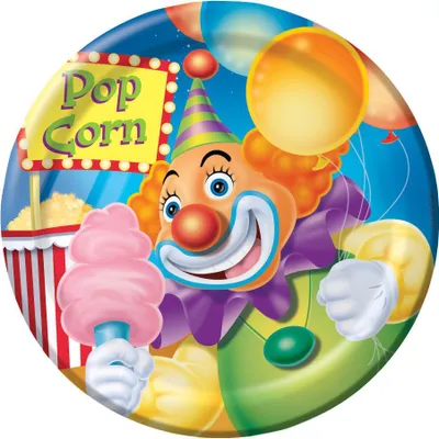 Produktbild von Pappteller Zirkus bunt 17,5 cm Durchmesser 8er Pack für Kindergeburtstage