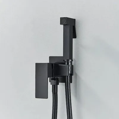 Obrázek produktu pro Směšovací baterie na bidet, teplá a studená voda, černá nerezová ocel