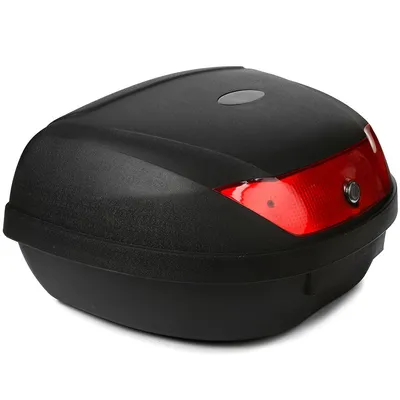Produktbild von Motorradkoffer Top Case 48L Helmkoffer Rollerkoffer Schwarz Matt mit Reflektor