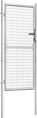 Image de vidaXL Portail de jardin Acier galvanisé 105x225 cm Argenté