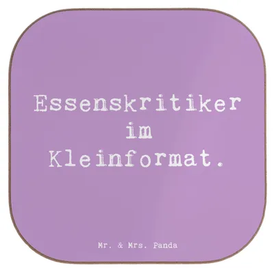 Produktbild von Mr. & Mrs. Panda Untersetzer Glas Spruch Kind Essenskritiker - Lavendeltraum - Geschenk, Mahlzeit, Holzuntersetzer, für Gläser, Verwandte, gläseruntersetzer, Großeltern