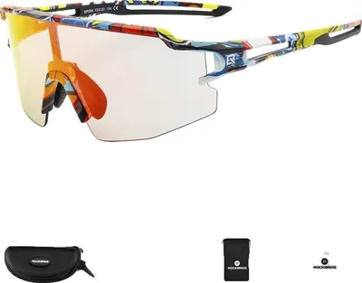 Immagine prodotto di Occhiali da ciclismo, lenti fotocromatiche, 100% protezione UV, fotocromatiche 8001