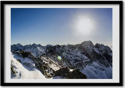 Produktbild von Bild - Bilder - Bilderrahmen - 70 cm x 50 cm - MDF-Rahmen, Wandkunst Winter in Tatra