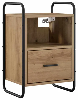 Productafbeelding van Hangend nachtkastje Artisanaal eiken 40 x 30 x 60 cm