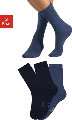 Produktbild von Bench Socken 3 -teilig 2x marine, 1x jeans Größe 39/42