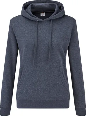 Produktbild von Fruit Of The Loom Lady Fit Pullover mit Kapuze BC363 (M) (Marineblau meliert)