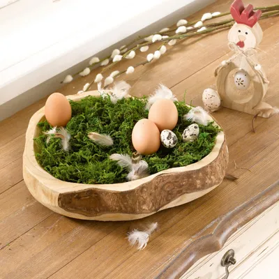 Produktbild von Schale "Wood" aus Holz, teilweise mit Rinde bedeckt, Deko-Schale