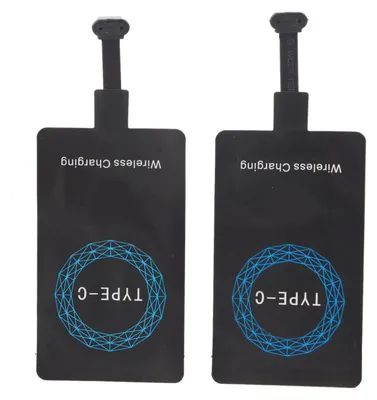Productafbeelding van 2 stuks Type C draadloze opladeradapter, draagbare oplaadontvanger voor mobiele telefoons