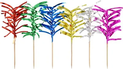 Produktbild von Deko-Picker 12 cm farbig sortiert "Palmblätter"