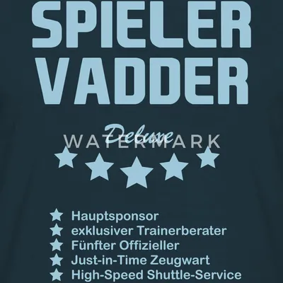 Produktbild von Spreadshirt Spieler Vadder Deluxe Fußball Papa Männer T-Shirt, 4XL, Navy